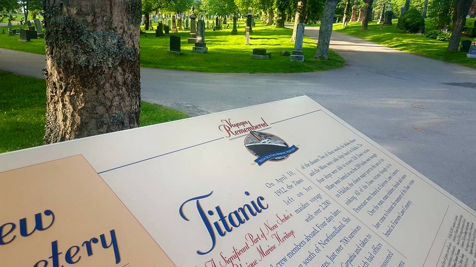 Fairview Lawn Cemetery Halifax Titanic Sign