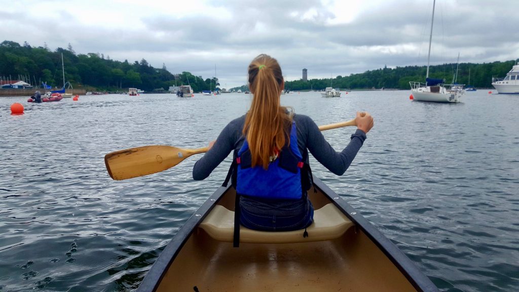 Canoeing in Halifax using a free canoe rental from St Mary’s Boat Club