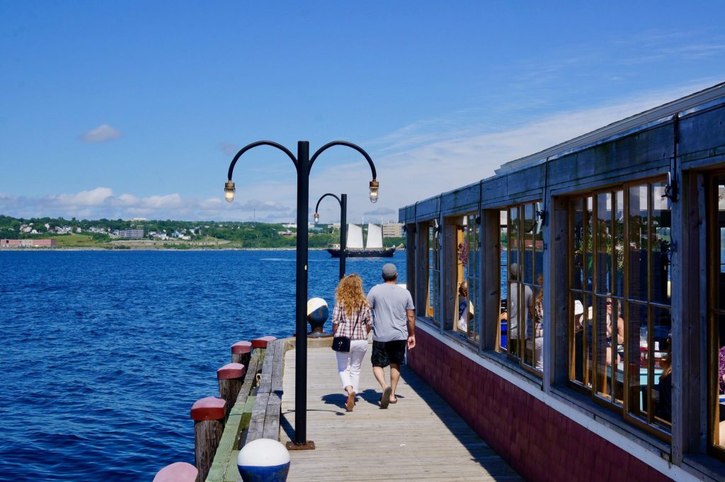 Walking along the Halifax waterfront boardwalk is a free thing to do in Halifax