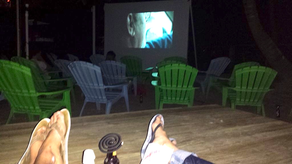 Outdoor Cinema in CAye Caulker