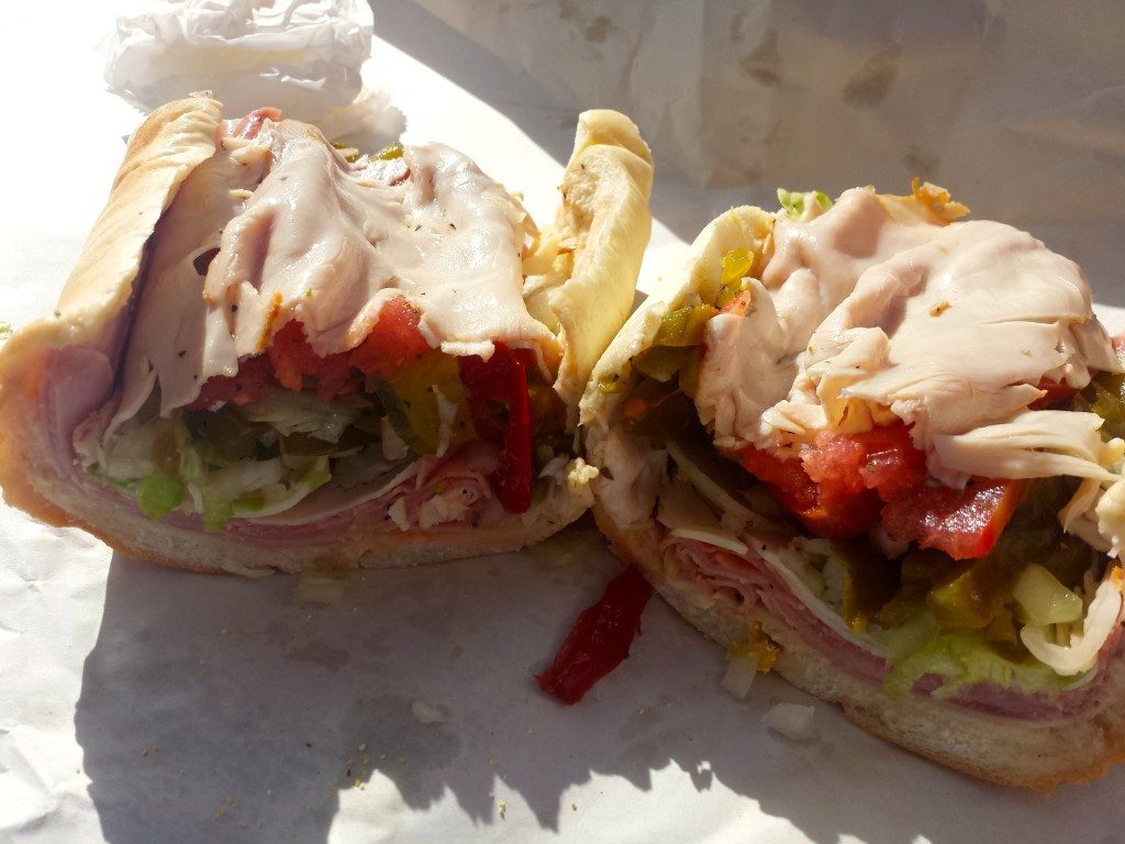 An Italian Laspadas Sub sandwich with a turkey topper in Fort Lauderdale FL