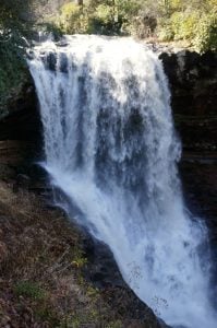 Dry falls waterfall near Highland, NC