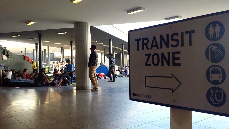 transit zone for Syrian migrants at Budapest's Keleti station