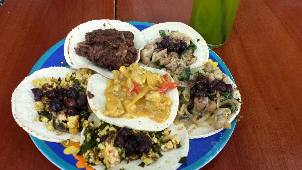 Tacos for breakfast in Merida Yucatan Mexico