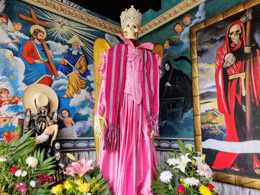 Temple of Santa Muerte near Patzcuaro Mexico