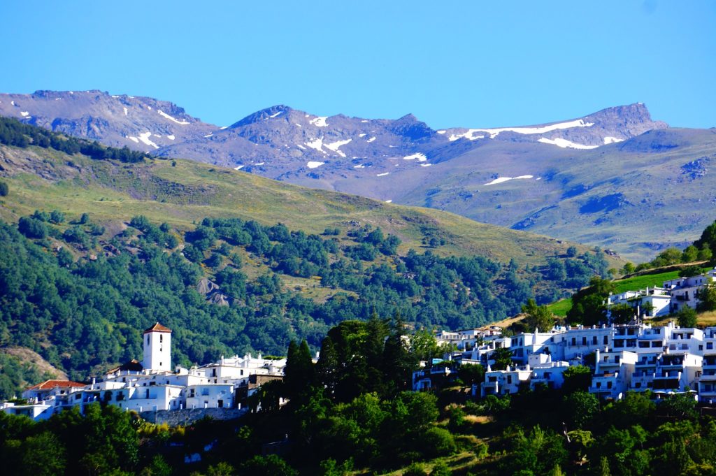 white villages in alpujarras spain sierra nevada mountains
