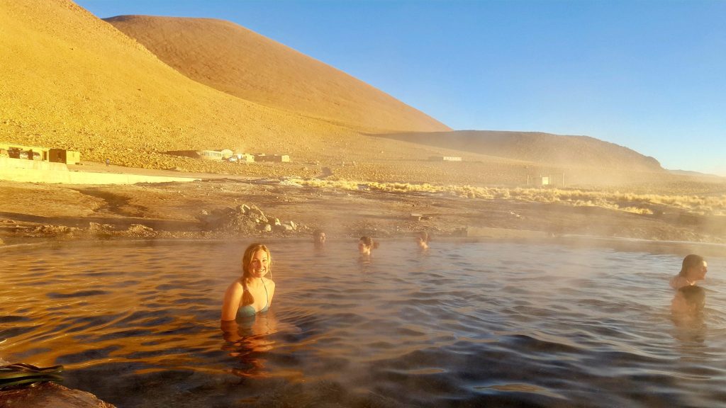 Hot springs during 3-day Bolivia salt flat tour