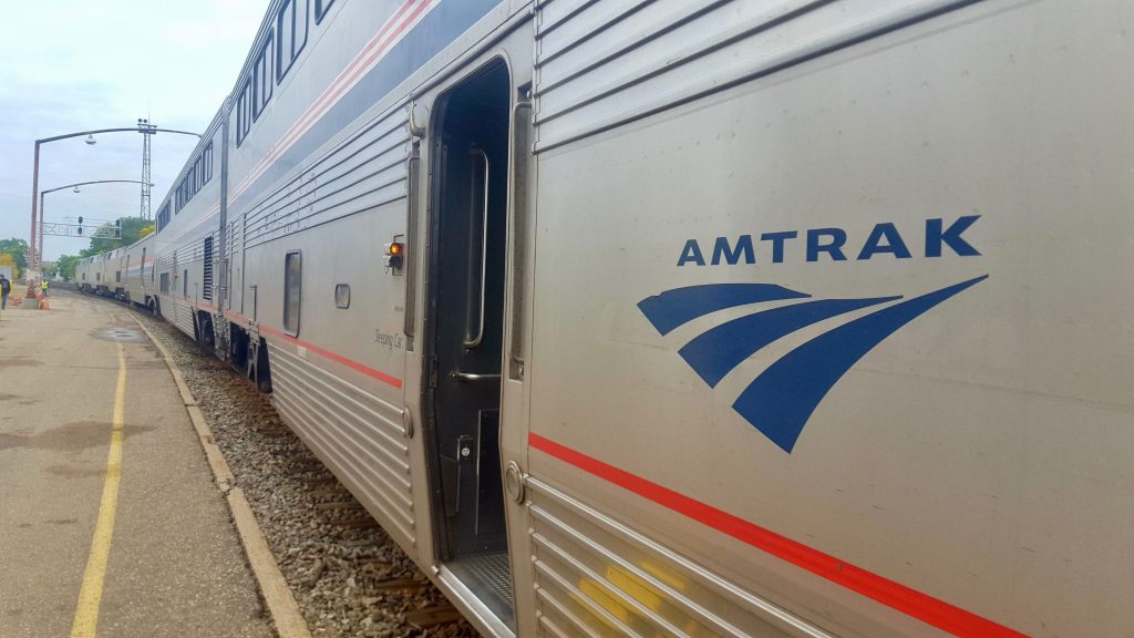 Amtrak Empire builder train cars