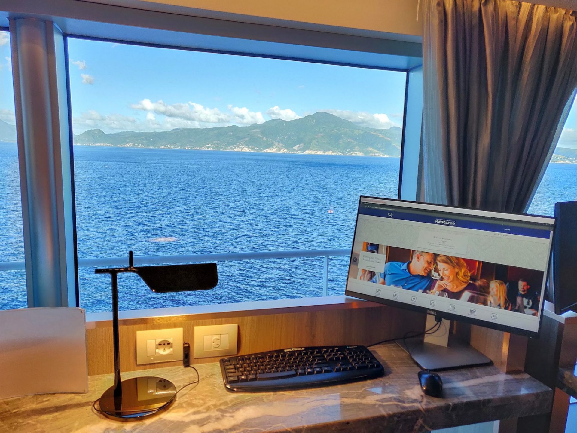 wifi computer station on a cruise