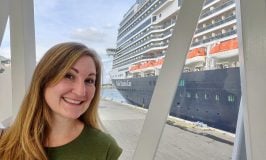 Heather and the Holland America Koningsdam cruise ship