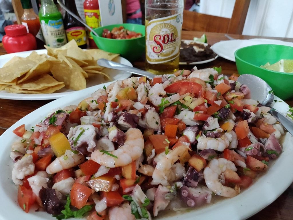 Mexican mixto ceviche