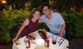 John and Heather dining out in Mexico