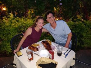 John and Heather dining out in Mexico