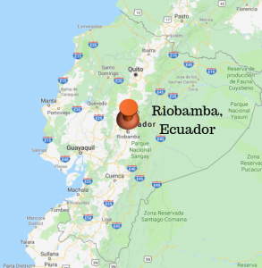 location of Riobamba on map of Ecuador